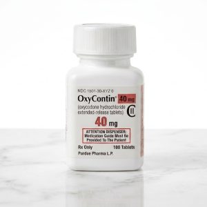 Sealed original container of 100 OxyContin 40 mg tablets, an opioid pain medication