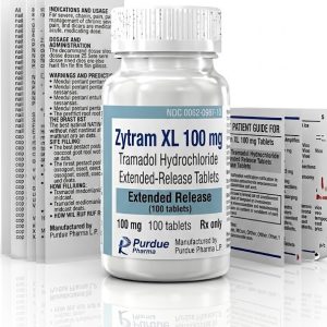 Zytram XL 100 mg Tablets in the original manufacturer-sealed bottle containing 100 tablets for the Canadian pharmacy market.