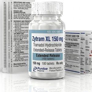 Zytram XL 150 mg Tablets in the original manufacturer-sealed bottle containing 100 tablets for the Canadian pharmacy market.